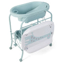 Folding Baby Changing Table with Bathtub and 4 Universal Wheels by LJGDeals
