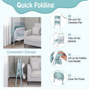 Folding Baby Changing Table with Bathtub and 4 Universal Wheels