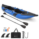 Inflatable 2-person Kayak Set with Aluminium Oars and Repair Kit by LJGDeals