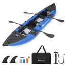 Inflatable 2-person Kayak Set with Aluminium Oars and Repair Kit by LJGDeals