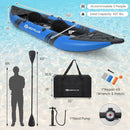 Inflatable 2-person Kayak Set with Aluminium Oars and Repair Kit by LJGDeals
