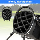 Lightweight Golf Stand Bag with 14 Way Top Dividers and 6 Pockets by LJGDeals