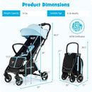 One-Hand Folding Portable Lightweight Baby Stroller with Aluminum Frame by LJGDeals