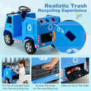 12V Kids Ride-on Garbage Truck with Warning Lights and 6 Recycling Accessories by LJGDeals