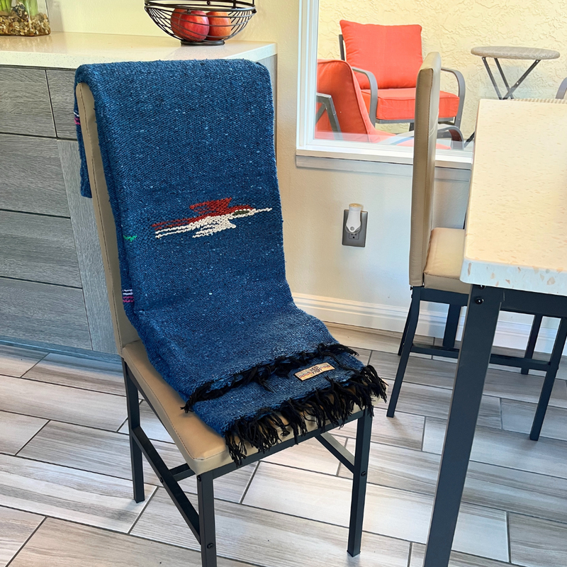 Slate Blue Baja Thunderbird Blanket, photo 6 of 7