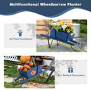 Wooden Wagon Planter with 9 Magnetic Accessories for Garden Yard by LJGDeals