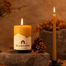 Pure Beeswax Pillar Candles by Bluecorn Candles