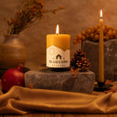 Hand-Dipped Beeswax Taper Candles - 1 Pair by Bluecorn Candles