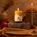 Hand-Dipped Beeswax Taper Candles - 1 Pair