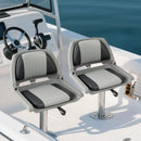 Boat Seat Folding Low Back Boat Chair with Marine-Grade PVC by LJGDeals