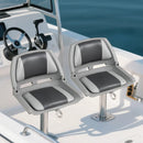 Boat Seat Folding Low Back Boat Chair with Marine-Grade PVC by LJGDeals