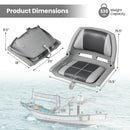 Boat Seat Folding Low Back Boat Chair with Marine-Grade PVC