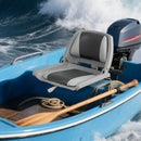 Boat Seat Folding Low Back Boat Chair with Marine-Grade PVC by LJGDeals