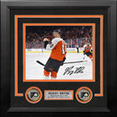 Bobby Brink Fist Pump Autographed Philadelphia Flyers 8" x 10" Framed Hockey Photo by Dynasty Sports & Framing