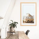 Yellow Vintage Hipster Van Wall Art. Summer Travel by Wall Art Set
