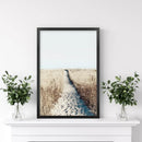 Calm Beach Wall Art Print. Sand Dunes, Dried Grass by Wall Art Set