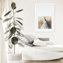 Calm Beach Wall Art Print. Sand Dunes, Dried Grass by Wall Art Set