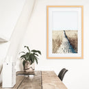 Calm Beach Wall Art Print. Sand Dunes, Dried Grass by Wall Art Set