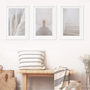 Contemporary Aesthetic Wall Art. Pampas Grass, Stairs, Door by Wall Art Set