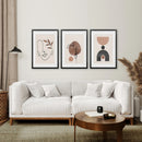 Boho Abstract Art Set of 3 - Modern Poster Bundle by Wall Art Set