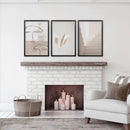Boho Minimalist Wall Art Set. Abstract Faces, Grass, Stairs by Wall Art Set