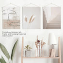 Boho Minimalist Wall Art Set. Abstract Faces, Grass, Stairs by Wall Art Set