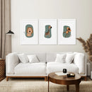 Cute Safari Baby Animals Set of 3 Art Prints by Wall Art Set