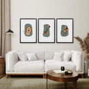 Cute Safari Baby Animals Set of 3 Art Prints by Wall Art Set