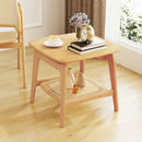 Boho Bamboo Sofa Side Table with Faux Rattan Storage Shelf-Natural by LJGDeals