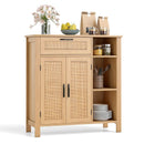 Boho Buffet Sideboard Storage Cabinet with Drawer and Rattan Woven Doors-Natural by LJGDeals