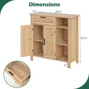 Boho Buffet Sideboard Storage Cabinet with Drawer and Rattan Woven Doors-Natural by LJGDeals