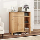 Boho Buffet Sideboard Storage Cabinet with Drawer and Rattan Woven Doors-Natural by LJGDeals