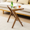 Boho End Table with Magazine Rack and Tempered Glass Top by LJGDeals