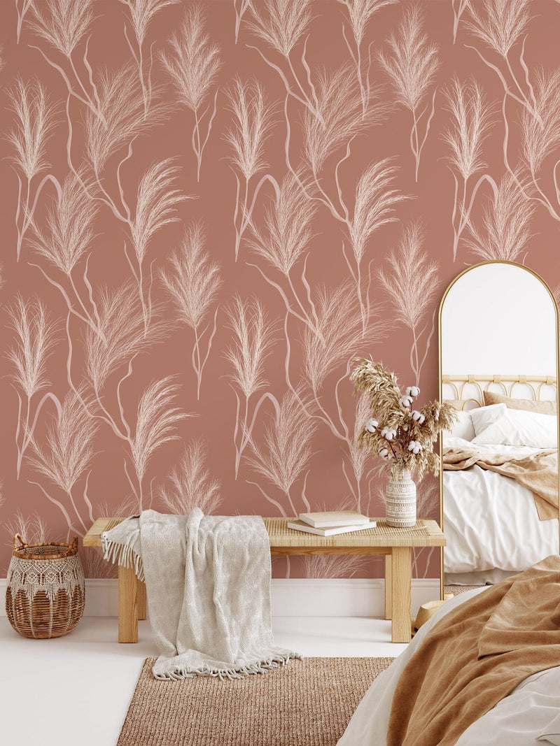 Terracotta Boho Wallpaper Peel and Stick