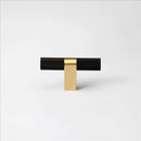 Bold, Solid Brass Black & Gold Knurled Cabinet Pulls