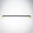 Bold, Solid Brass Black & Gold Knurled Cabinet Pulls