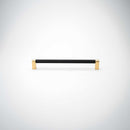 Bold, Solid Brass Black & Gold Knurled Cabinet Pulls