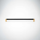 Bold, Solid Brass Black & Gold Knurled Cabinet Pulls