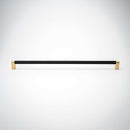 Bold, Solid Brass Black & Gold Knurled Cabinet Pulls