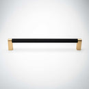 Bold, Black & Gold Knurled Solid Brass Appliance Pulls