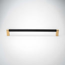 Bold, Solid Brass Black & Gold Knurled Cabinet Pulls