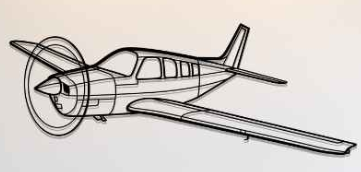 Bonanza A36 Angle Metal Aircraft Wall Art - NCP0526