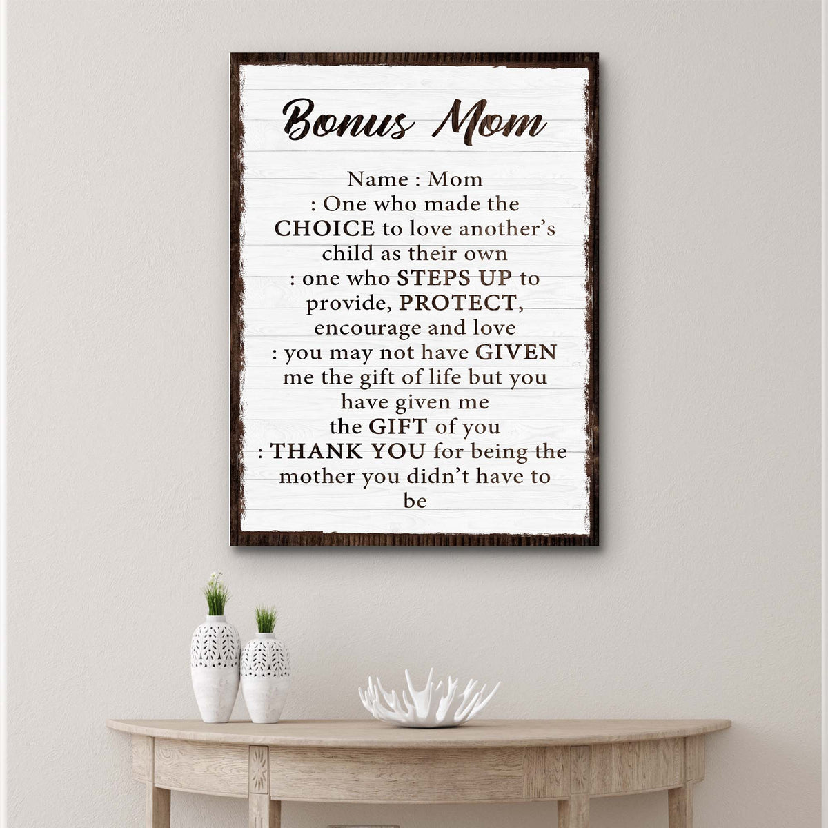 Bonus Mom Customized Sign II, photo 3 of 7