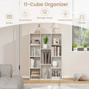 11-Cube Multifunctional Book Storage Organizer Display Cabinet with Anti-tipping Kits-White by LJGDeals