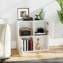 4-Cube Bookcase 3-Tier Bookshelf with Dual Anti-Tipping Kits and 2 Cabinets by LJGDeals