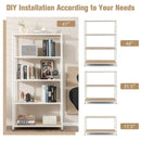 5 Tiers 61 Inch Multi-use Bookshelf with Metal Frame by LJGDeals