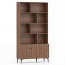 Bookshelf with 3 Doors and 2 Anti-Tipping Kits for Home Office by LJGDeals