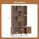 Bookshelf with 3 Doors and 2 Anti-Tipping Kits for Home Office by DirectDeals