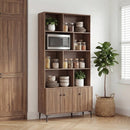 Bookshelf with 3 Doors and 2 Anti-Tipping Kits for Home Office by LJGDeals