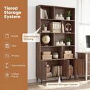 Bookshelf with 3 Doors and 2 Anti-Tipping Kits for Home Office by DirectDeals